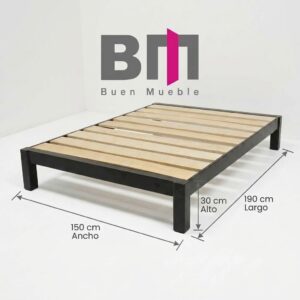 BASE DE MADERA ECONOMICA QUEEN SIZE